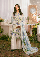 3-PC Unstitched Digital Printed Lawn By Elaf Premium | EPS-6A